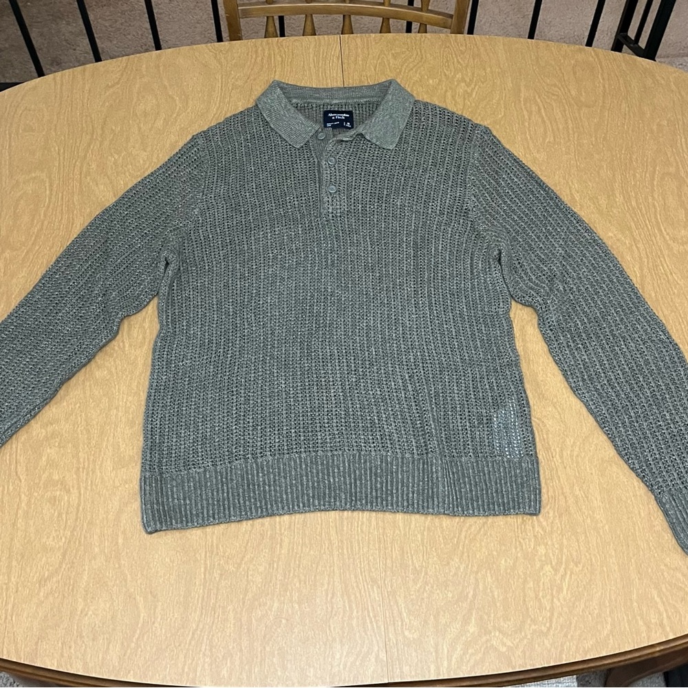 Abercrombie & Fitch Long Sleeve Sweater Polo